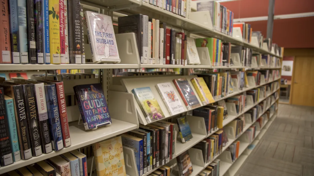 Aisle of books in Teton County Library